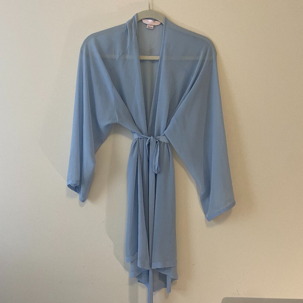 Vintage Victoria's Secret periwinkle blue sheer sleep roble